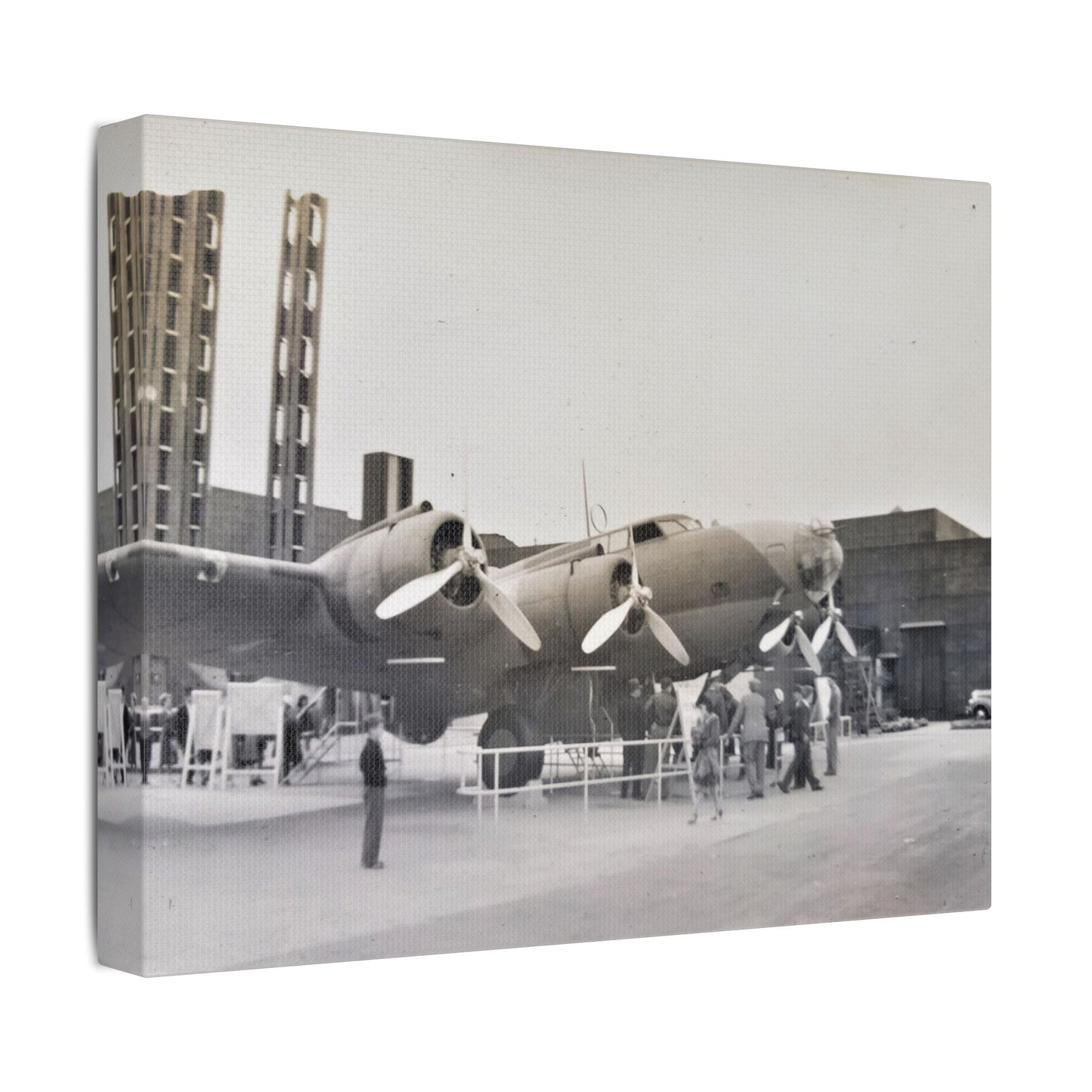 Boeing B-17 Bomber Satin Canvas, Stretched