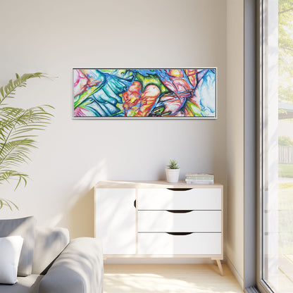 Multi-Color Abstract Framed Canvas Art Print - Kia Day Design