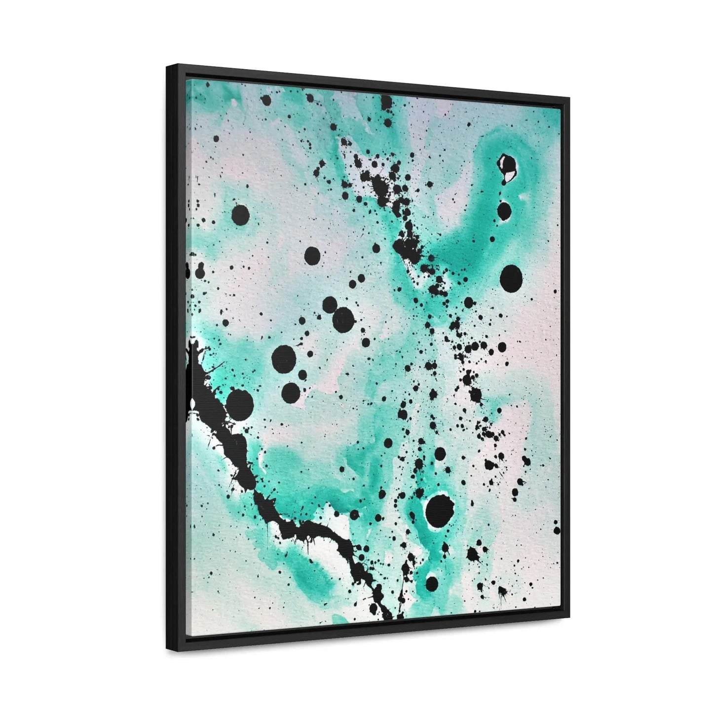 Teal Burst Gallery Canvas Wraps, Vertical Frame