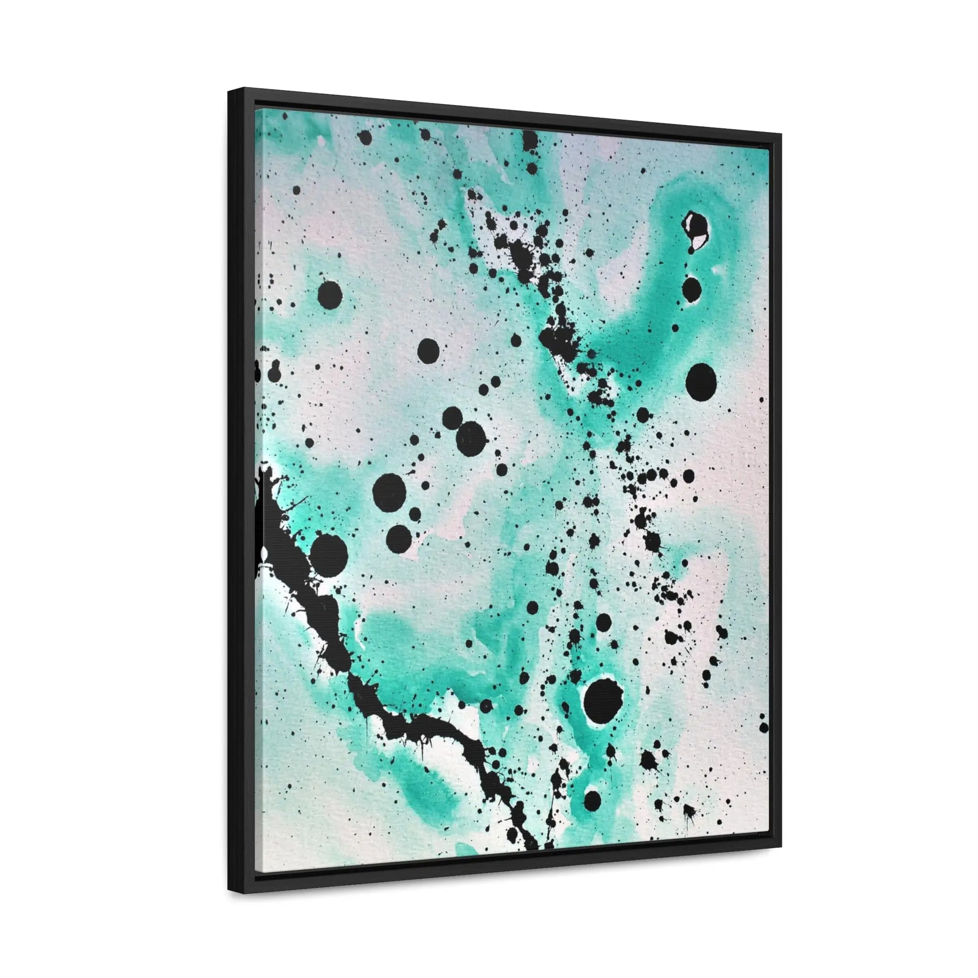 Teal Burst Gallery Canvas Wraps, Vertical Frame