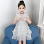 Sleeveless Girls Polka Dot Pleated Dress WHITE