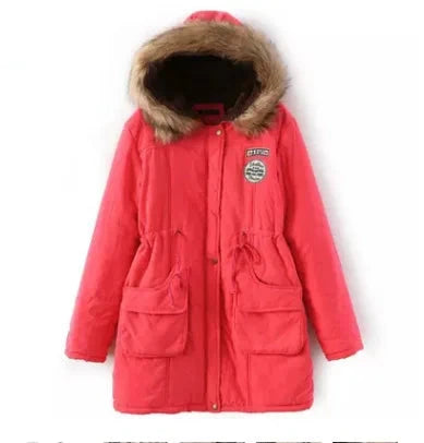 Casual Ladies Jacket Thick Warm Large Hooded Winter Coat Women Coats Jackets