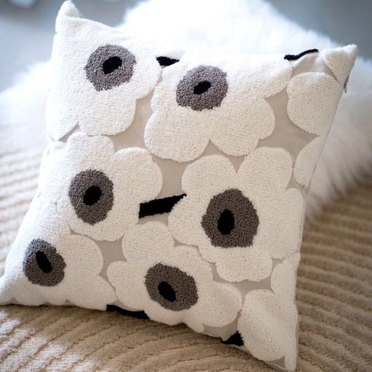 Luxury Poppy Embroidered Pillow Covers