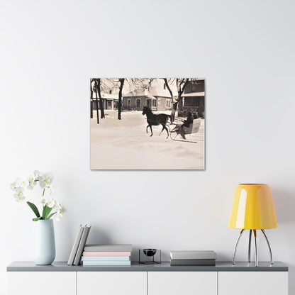 Carriage Ride Canvas Gallery Wraps 30″ x 24″ 1.25"