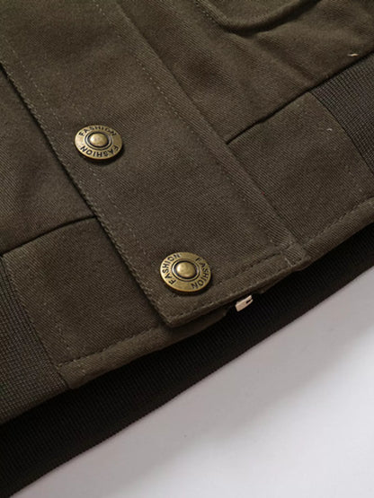Men's Warm Sherpa Lined Jacket - -