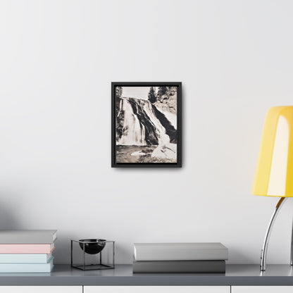 Gibbon Falls Yellowstone Gallery Canvas Wraps Vertical Frame 8″ x 10″ Premium Gallery Wraps (1.25″) Black