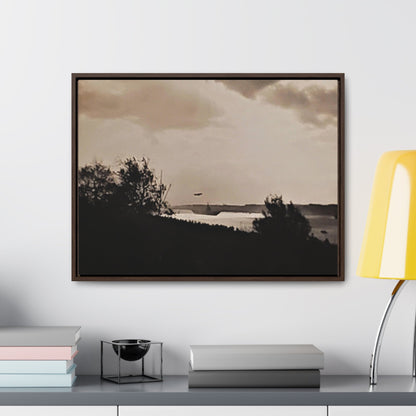 Navy Day New York October 27th 1945 Plane Gallery Canvas Wraps Horizontal Frame 24″ x 18″ Walnut 1.25"
