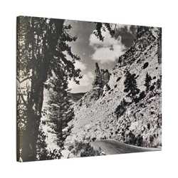 Eagles Nest Rock Yellowstone Satin Canvas Stretched