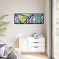 Alien Abstract Colorful Framed Canvas Art - Kia Day Design