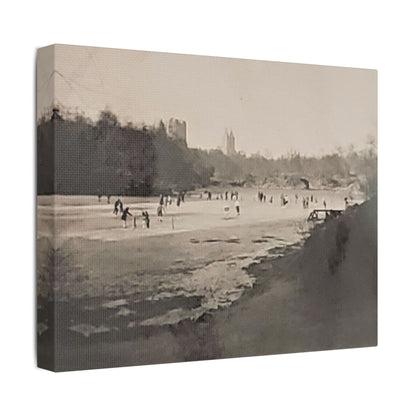 Central Park Satin Canvas Stretched