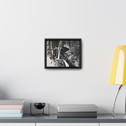 Narada Falls Yellowstone Gallery Canvas Wraps Horizontal Frame 10″ x 8″ Black 1.25"