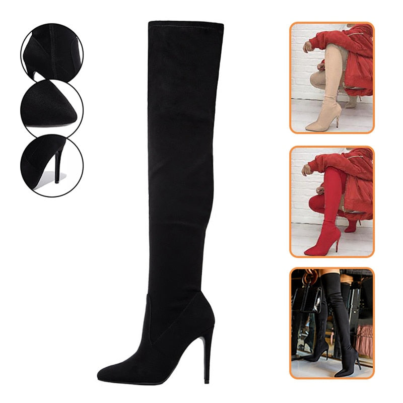 High Boots Winter Shoes - - heeled boots