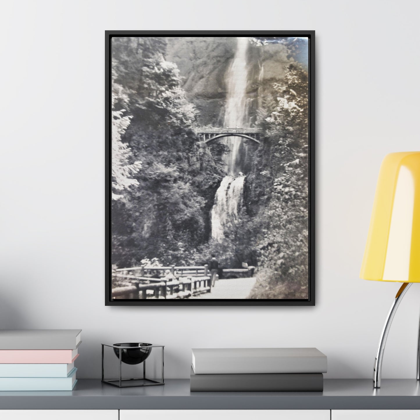 Multnomah Falls Oregon Gallery Canvas Wraps, Vertical Frame