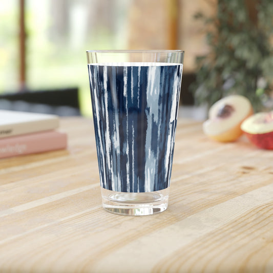 Navy Tie-Dye 16oz Pint Glass - Kia Day Design