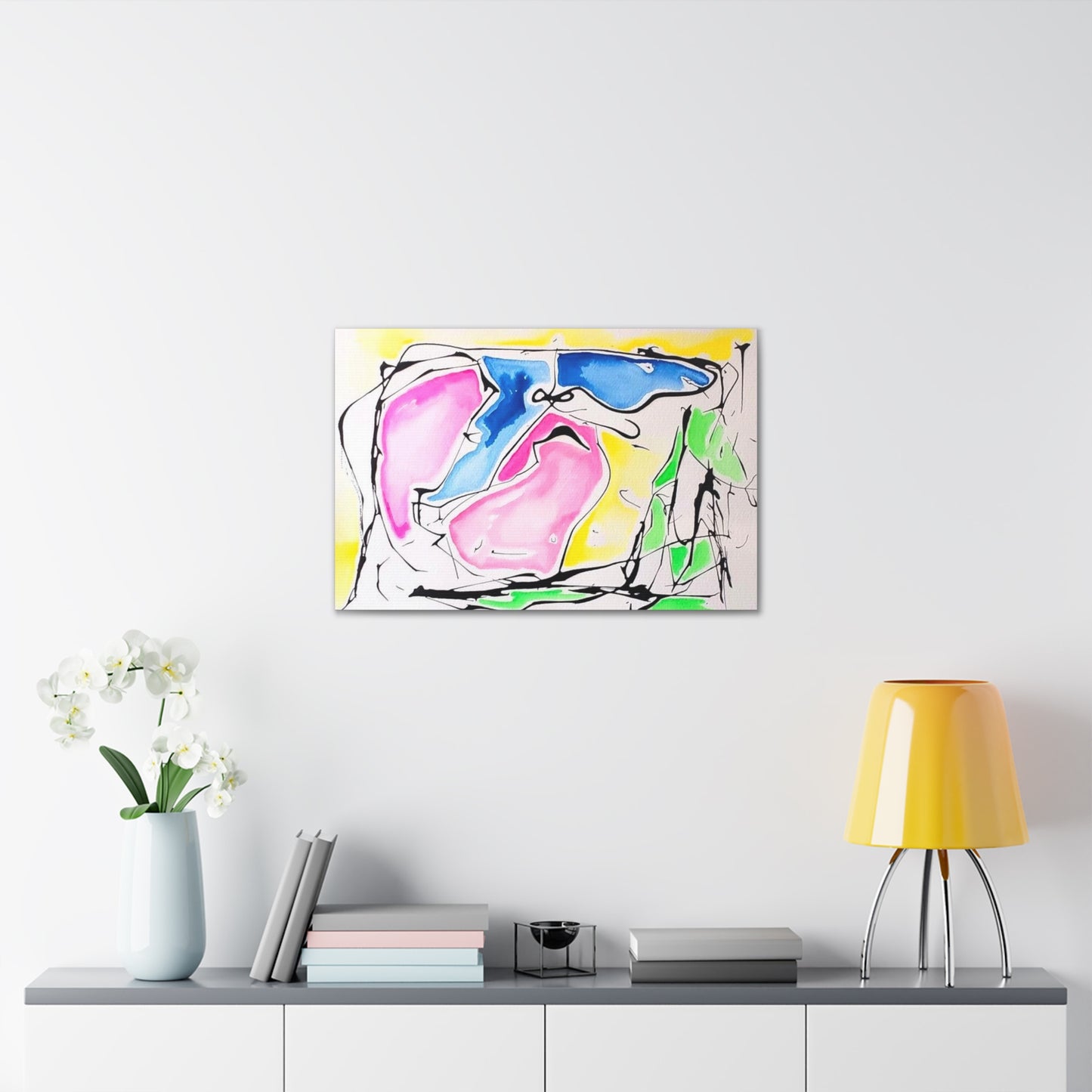 Pink Elephant Canvas Gallery Wraps 30" x 20" 1.25"