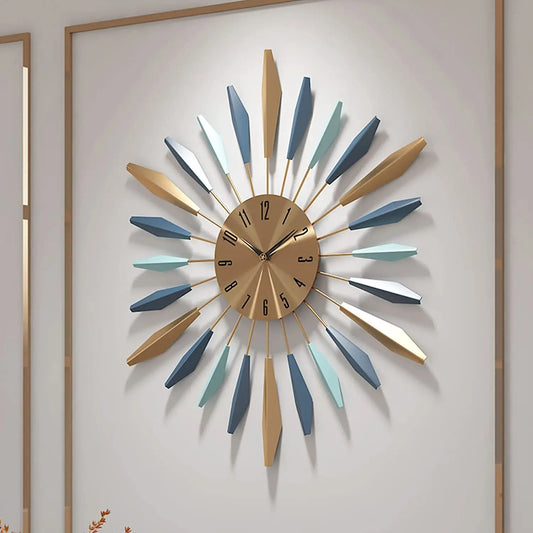 55*55cm Mid Century Silent Non-Ticking Metal Decorative Big Clock