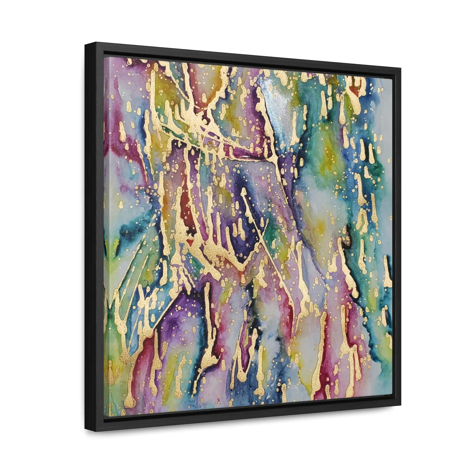 Purple Rain Gallery Canvas Wraps, Square Frame