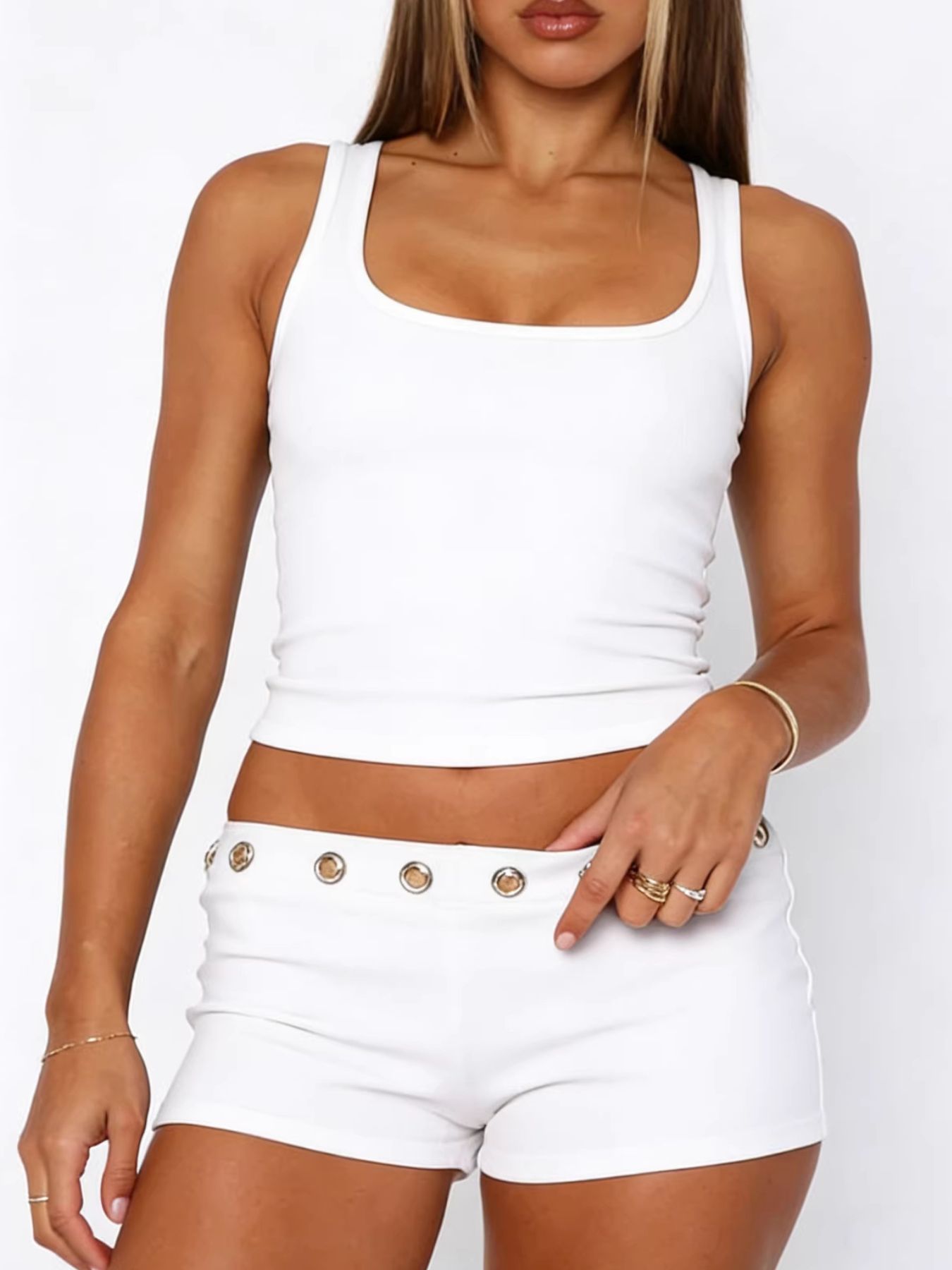 Wide Strap Tank and Shorts Set- Shopimist- {{Product type}}