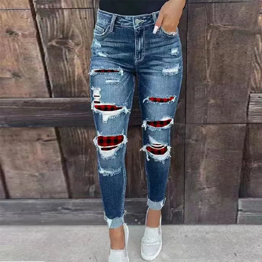 Women High Waist Casual Jeans