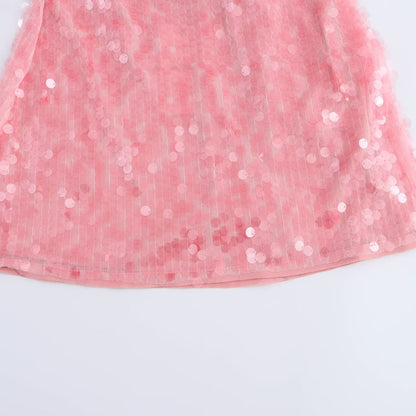 Beaded Halter Mini Dress - - dress
