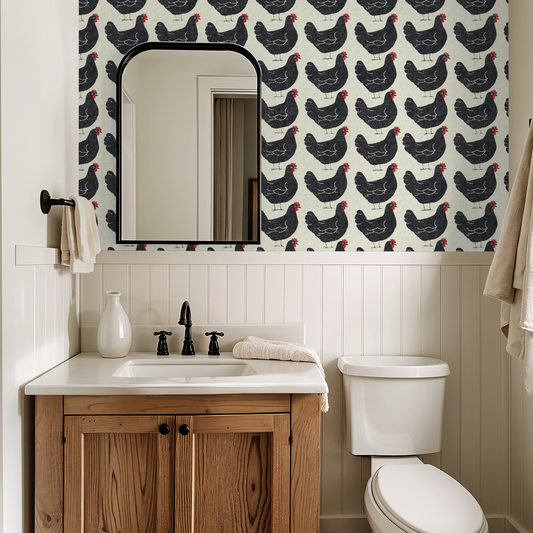 Henhouse Wallpaper - Peel & Stick LUXE - Wallpaper