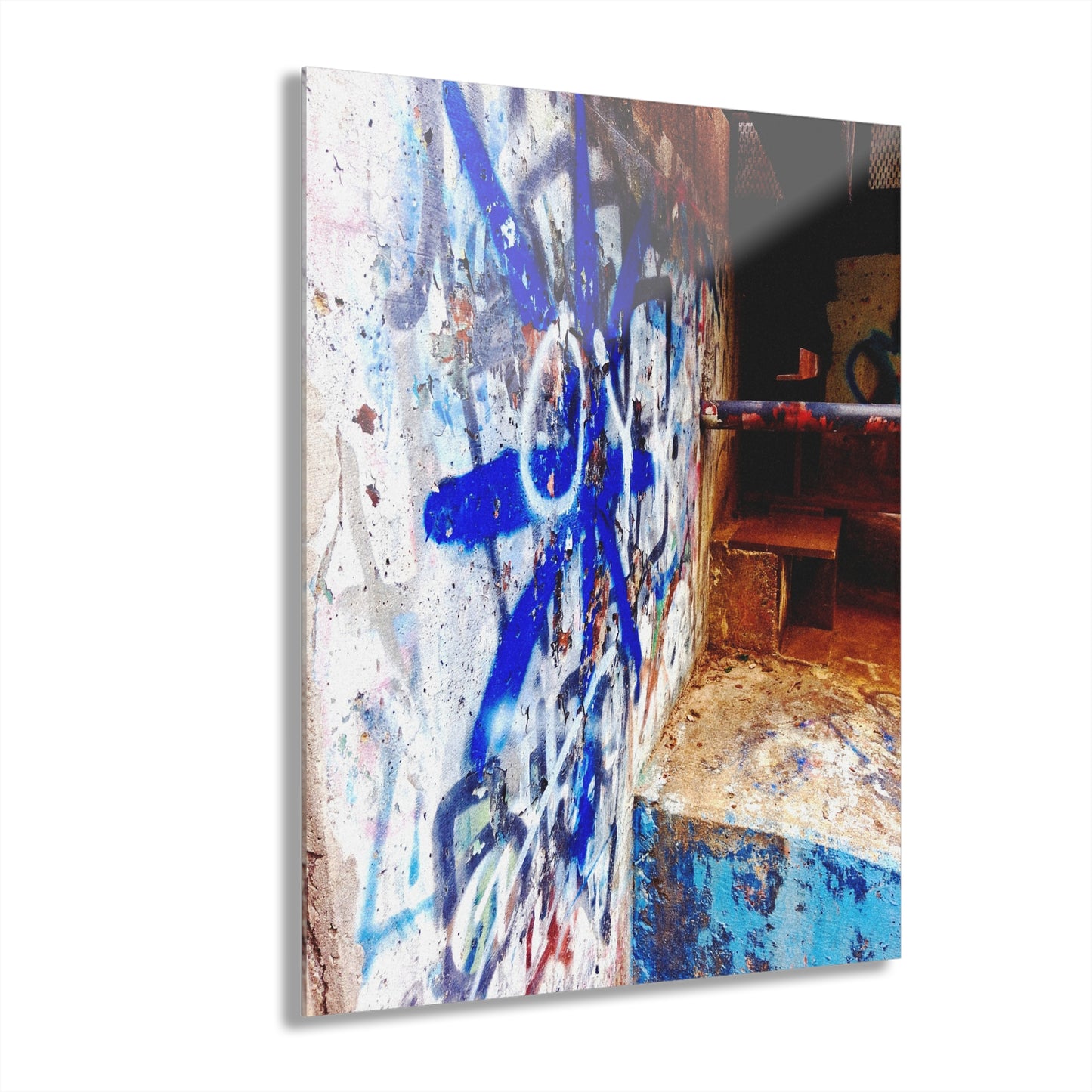 Graffiti Urban Photo Acrylic Print — French Cleat Hanging - - Home Decor