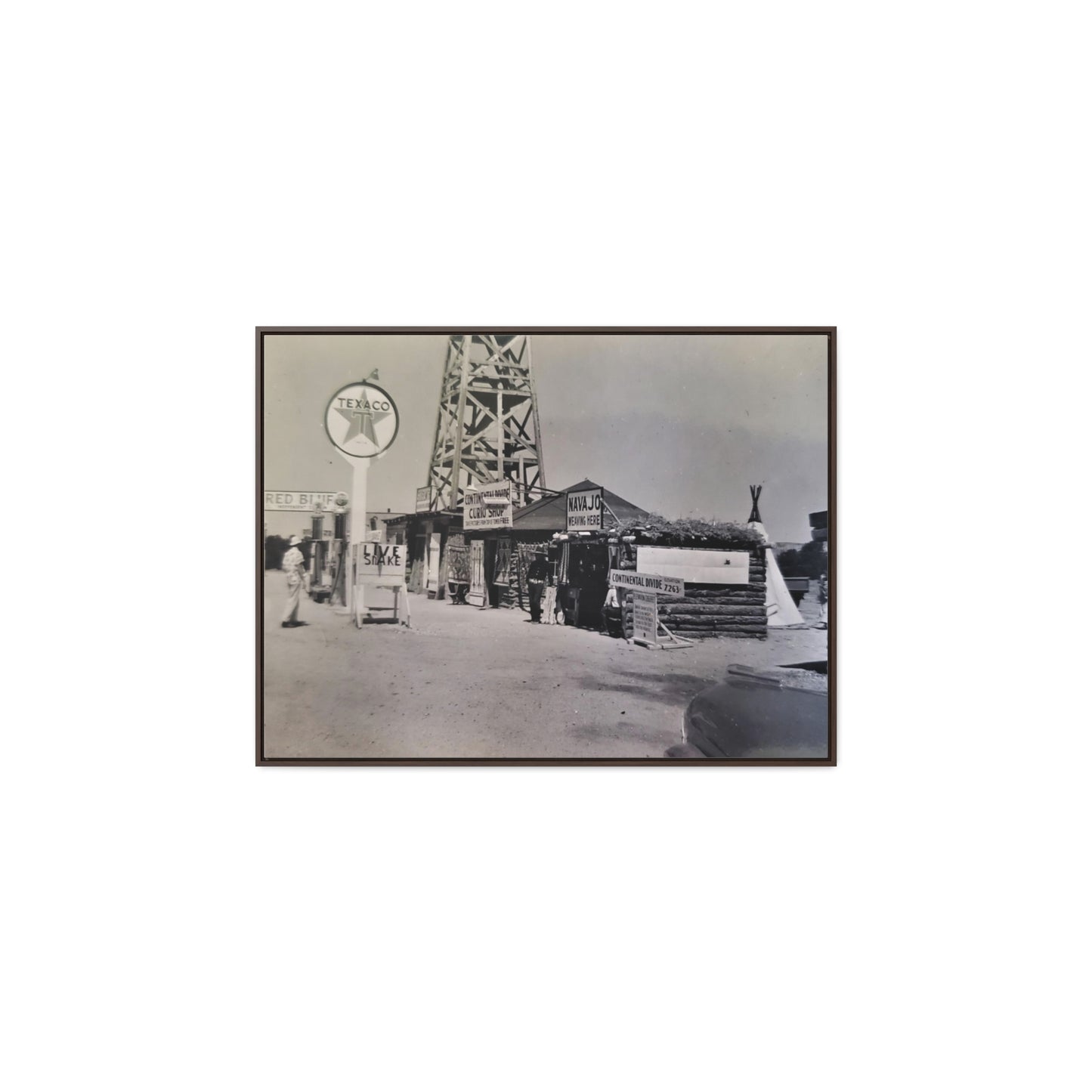 Texaco Station Continental Divide Gallery Canvas Wraps, Horizontal Frame