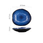 Nordic Ceramic Tableware Set - Plates and Bowls - Blue 23.5cm - bowls