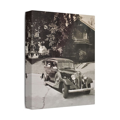 Classic Car Satin Canvas Stretched