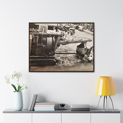 Concrete Worker Gallery Canvas Wraps Horizontal Frame 40″ x 30″ Walnut Premium Gallery Wraps (1.25″)
