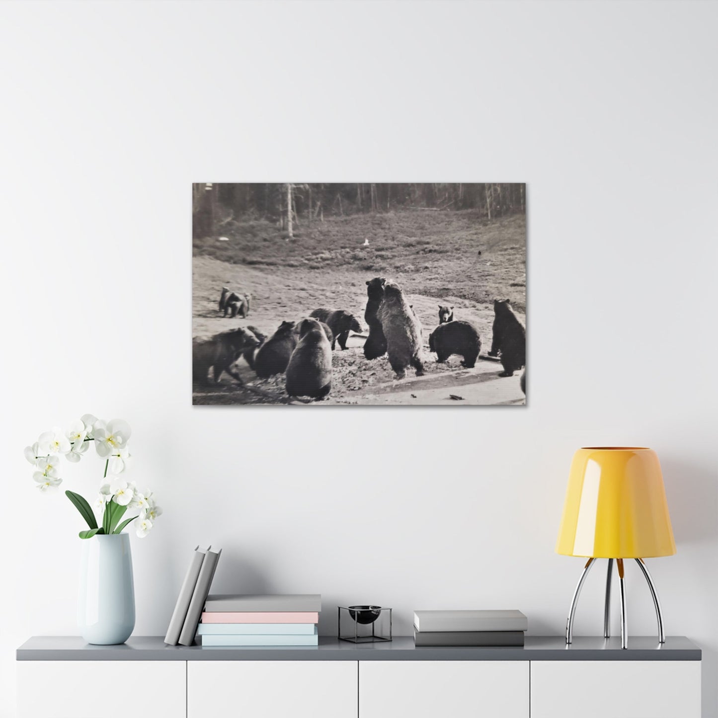 Yellowstone Grizzly Bears Canvas Gallery Wraps 36" x 24" 1.25"