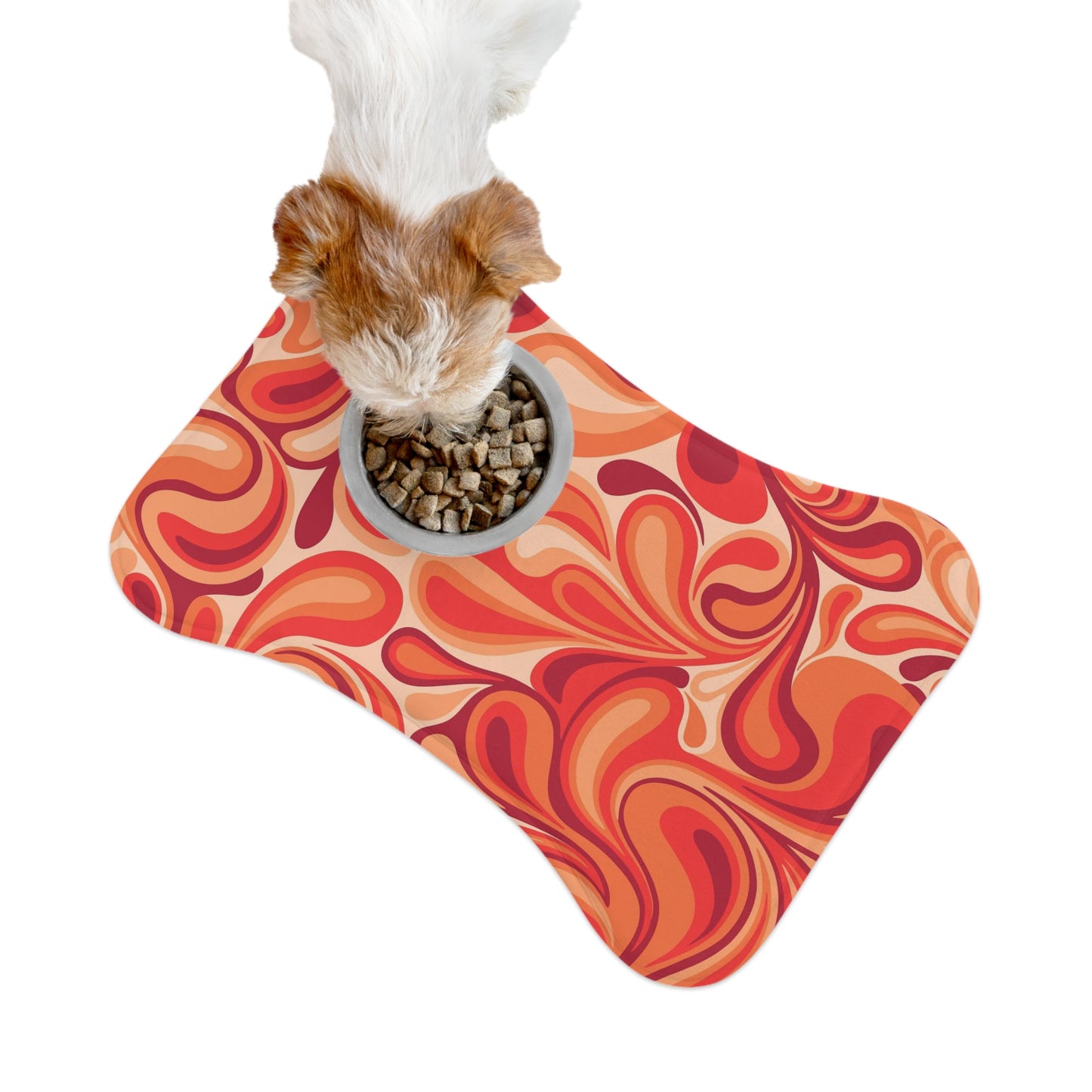 Red Orange Pet Feeding Mats