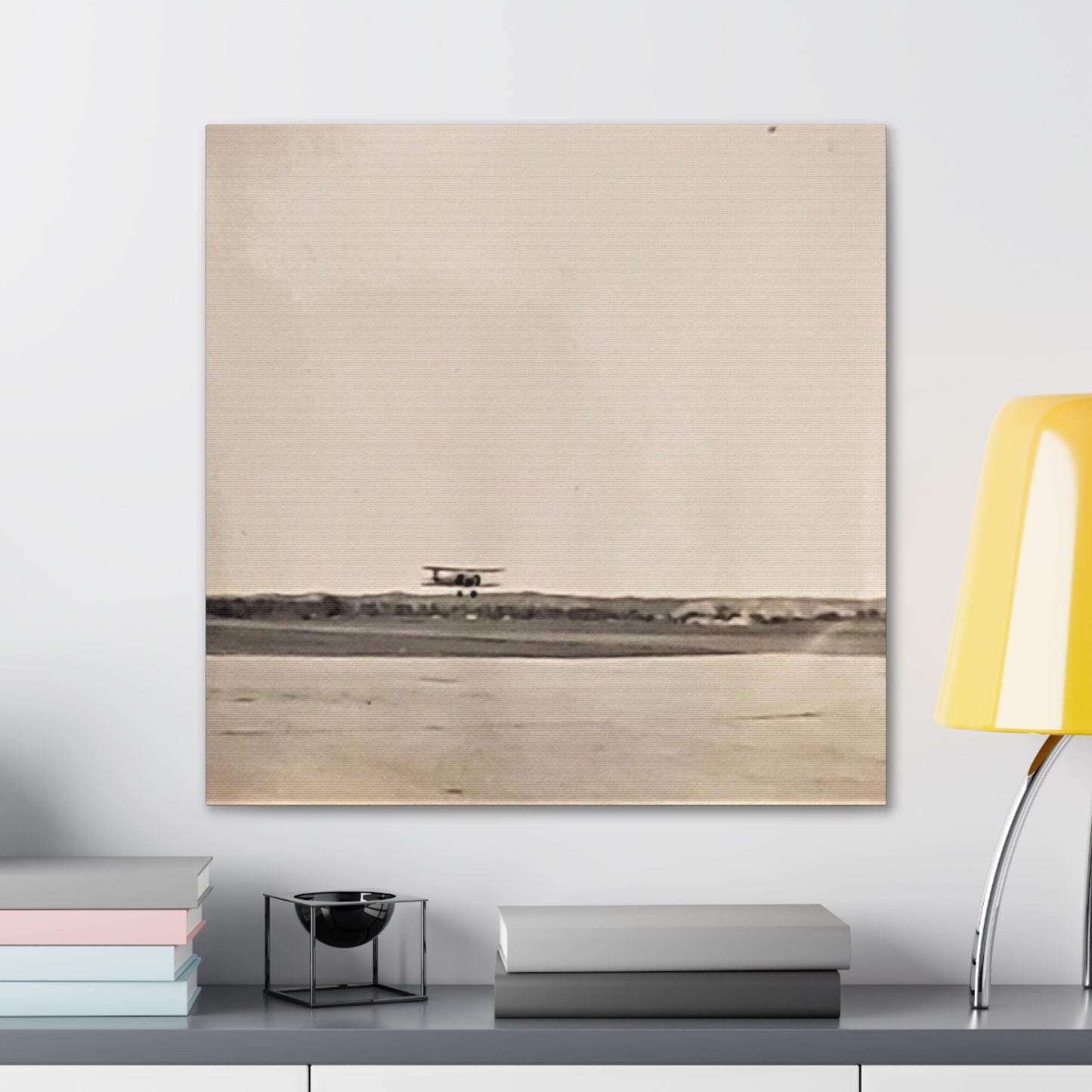 Plane Landing Omaha Airport 1939 Canvas Gallery Wraps