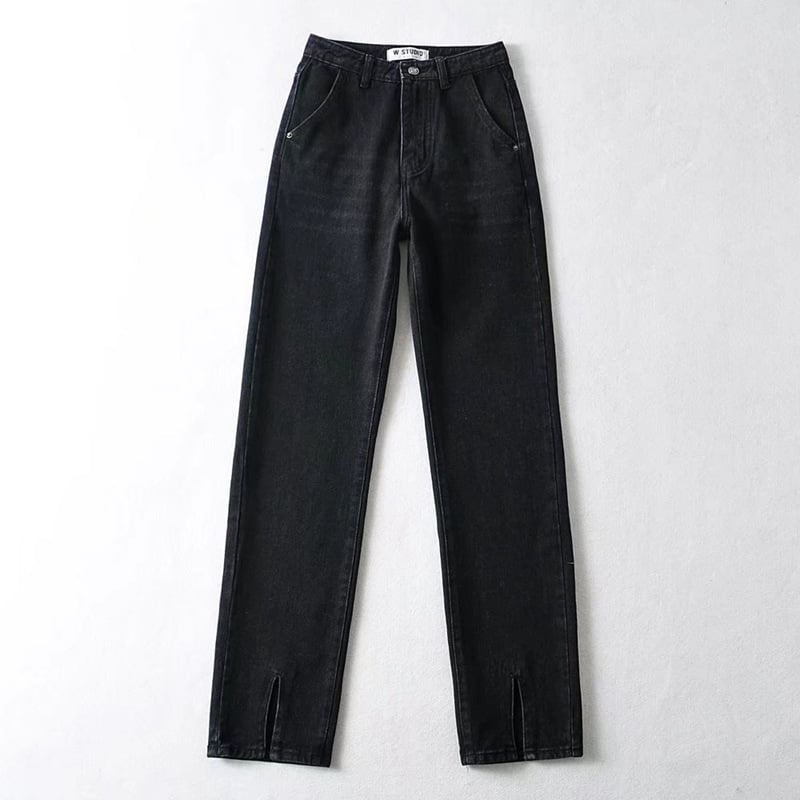 American Retro High-Waisted Jeans - Black L - Women's Fashion - Women's Clothing - Bottoms - Jeans