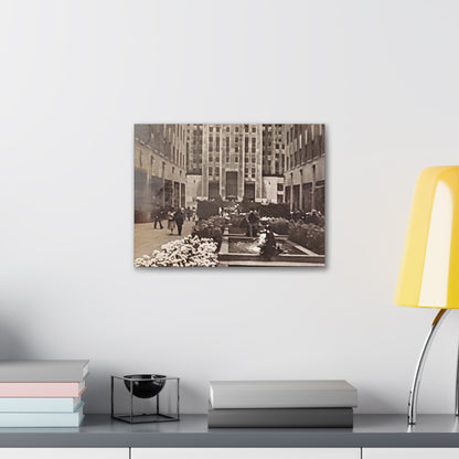 Rockefeller Plaza Canvas Gallery Wraps 16″ x 12″ 1.25"