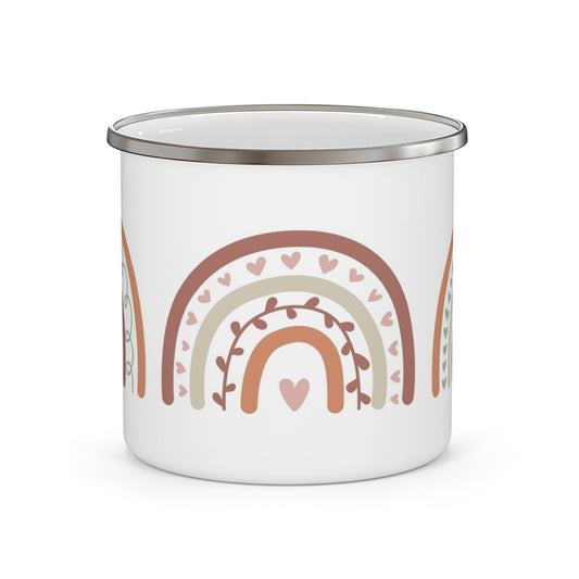 Rustic Rainbow Enamel Camping Mug - Kia Day Design