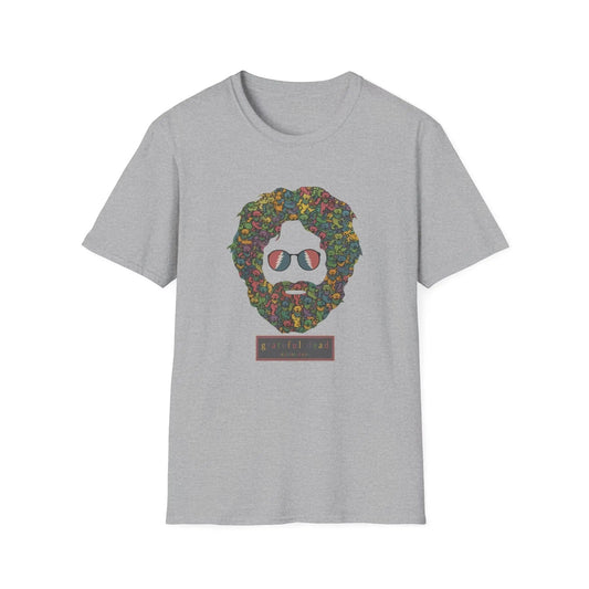 Jerry Garcia Dancing Bears Face - Vineyard Collection T-Shirt - Sport Grey - T-Shirts