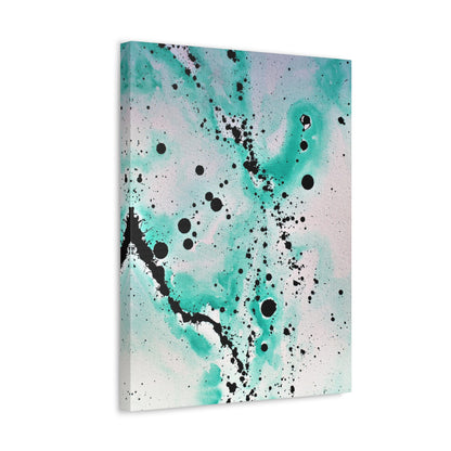 Teal Burst Stretched Canvas