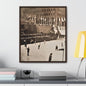 Rockefeller Plaza Easter 1945 Gallery Canvas Wraps Vertical Frame 20″ x 24″ 1.25" Walnut