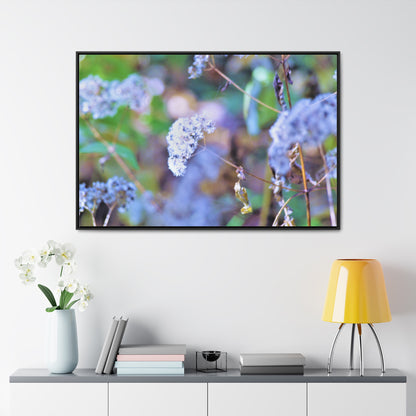 Macro Blue Gallery Canvas Wraps, Horizontal Frame