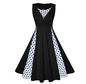 Hepburn-Inspired Retro A-Line Dress - Black - dress