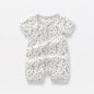 Bamboo Fiber Baby Zippered Romper light grey light pink 3-6M 66cm