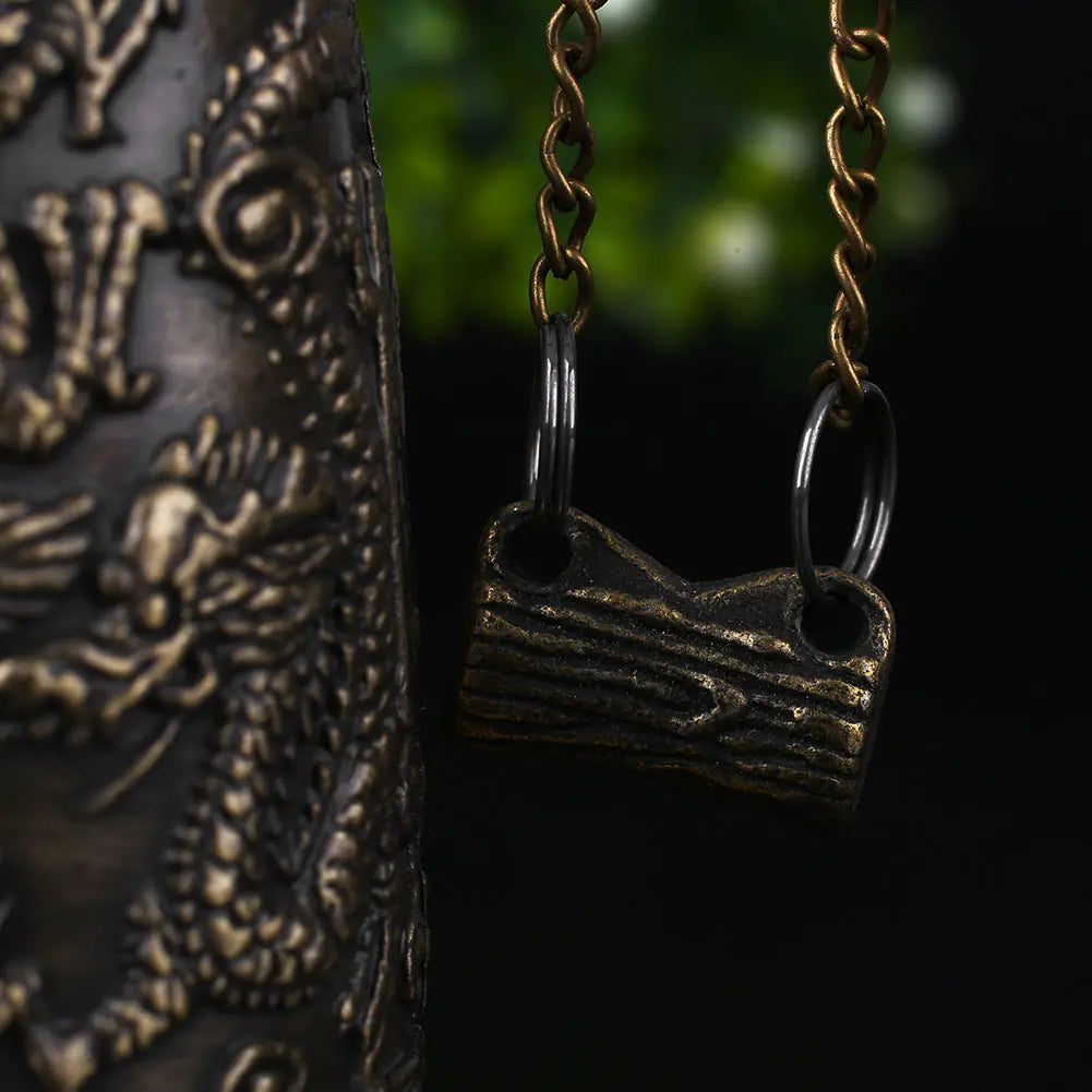Bronze Monk Dragon Bell Wind Chime Decorative Piece - - windchime