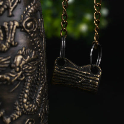 Bronze Monk Dragon Bell Wind Chime Decorative Piece - - windchime