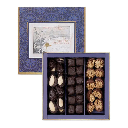 Chocolate Covered Turkish Delight with Pistachio Walnut and Almond Madlen - Kia Day Design