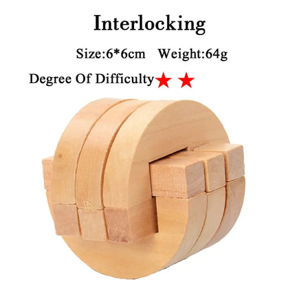 3D Wooden Brain Teaser Game - Kia Day Design