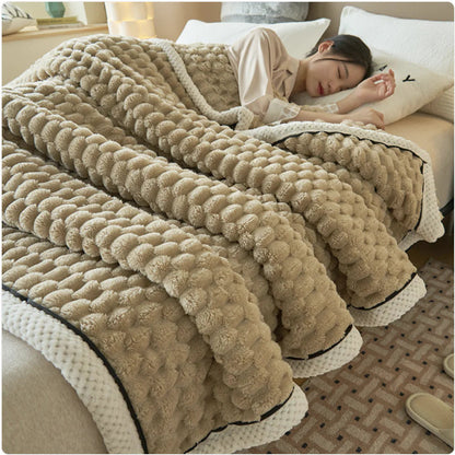 Winter Coral Flannel Thermal Blanket Kia Day Design