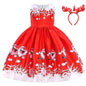 Girls Christmas Dress Red White 10T