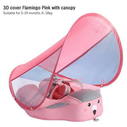 Non Inflatable Baby Float 3D Pink Canopy