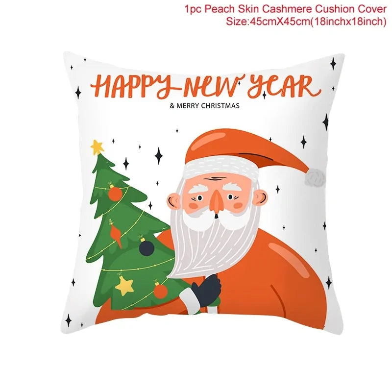 Cartoon Christmas Pillow Cover Kia Day Design